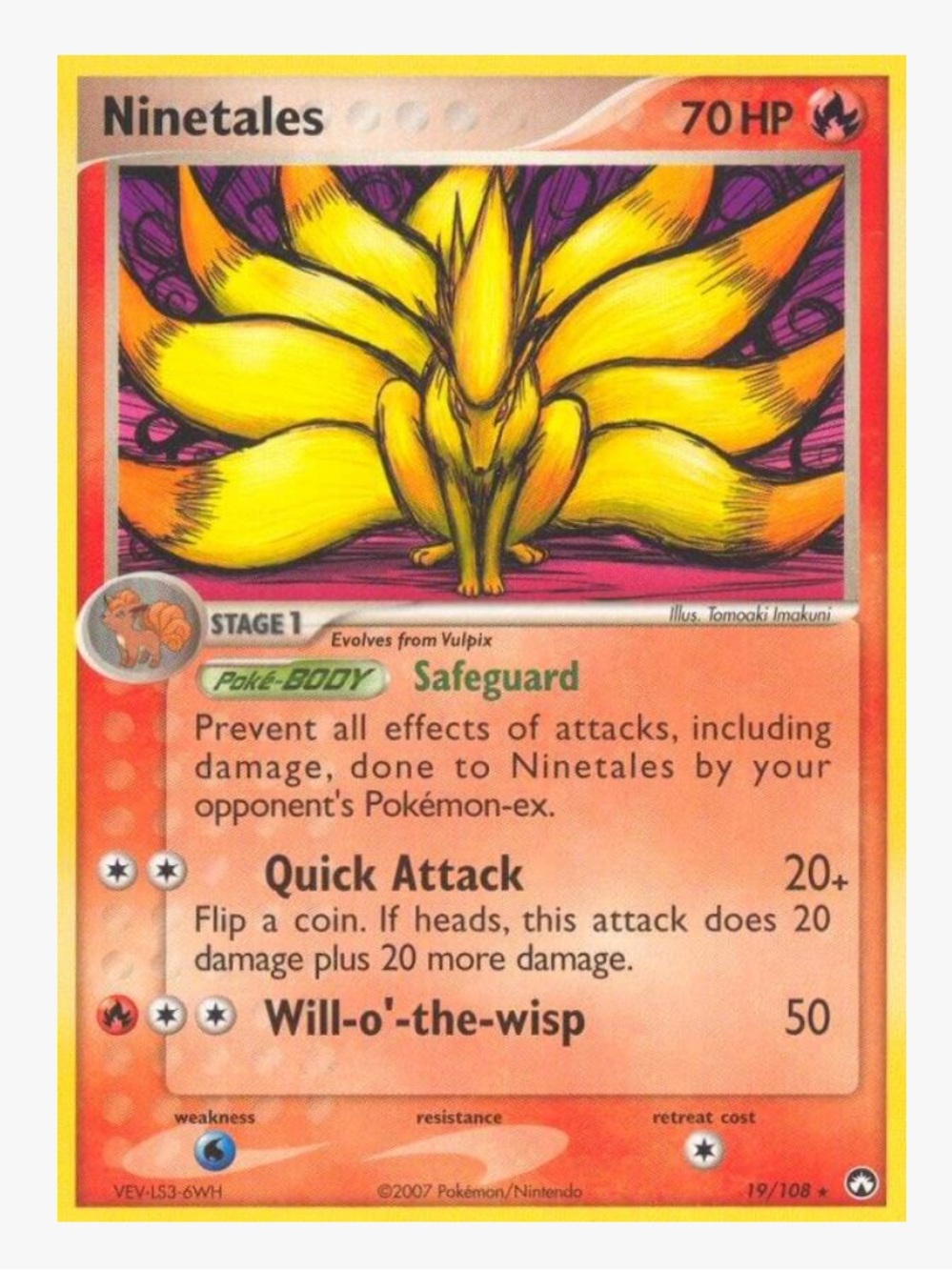 Ninetales EX Power Keepers Pokemon Trading Card